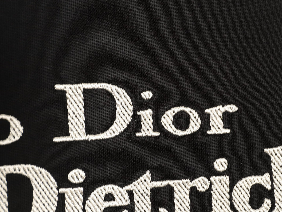 Dior No Dior No Dietrich Text T-Shirt - Black