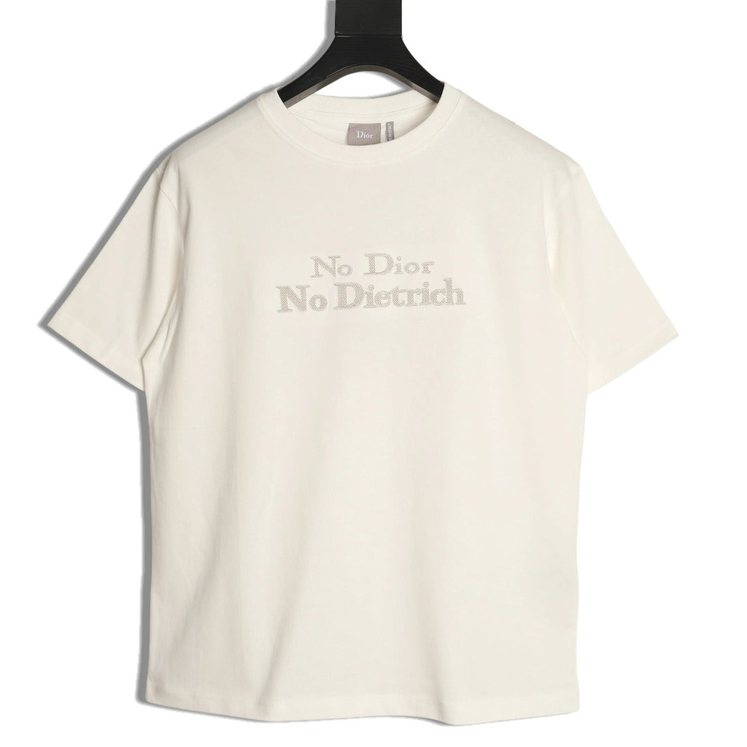 Dior No Dior No Dietrich Text T-Shirt - Off-White