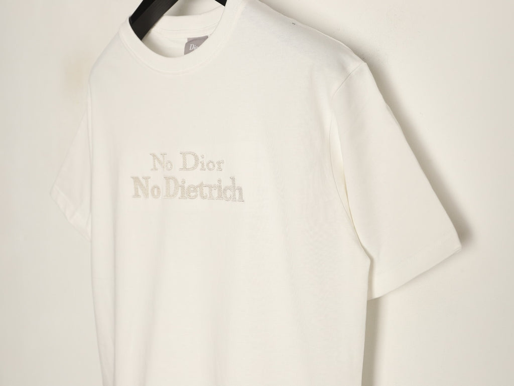 Dior No Dior No Dietrich Text T-Shirt - Off-White