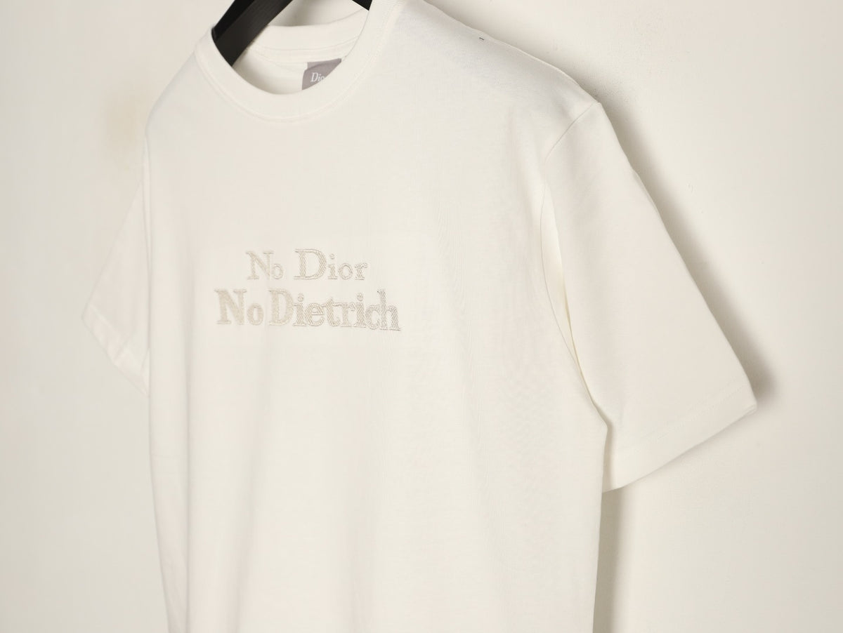 Dior No Dior No Dietrich Text T-Shirt - Off-White