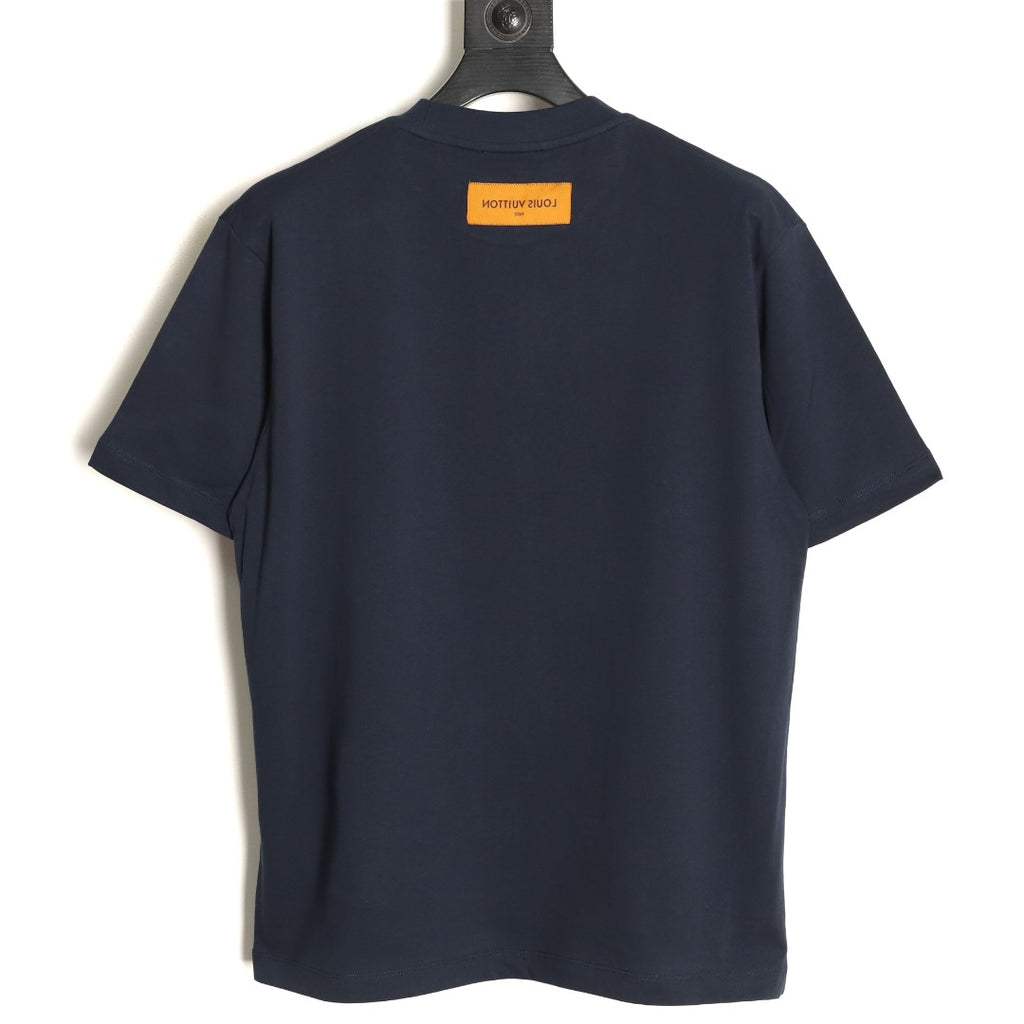 Louis Vuitton Paint-Splash Signature Graphic T-Shirt - Dark Navy