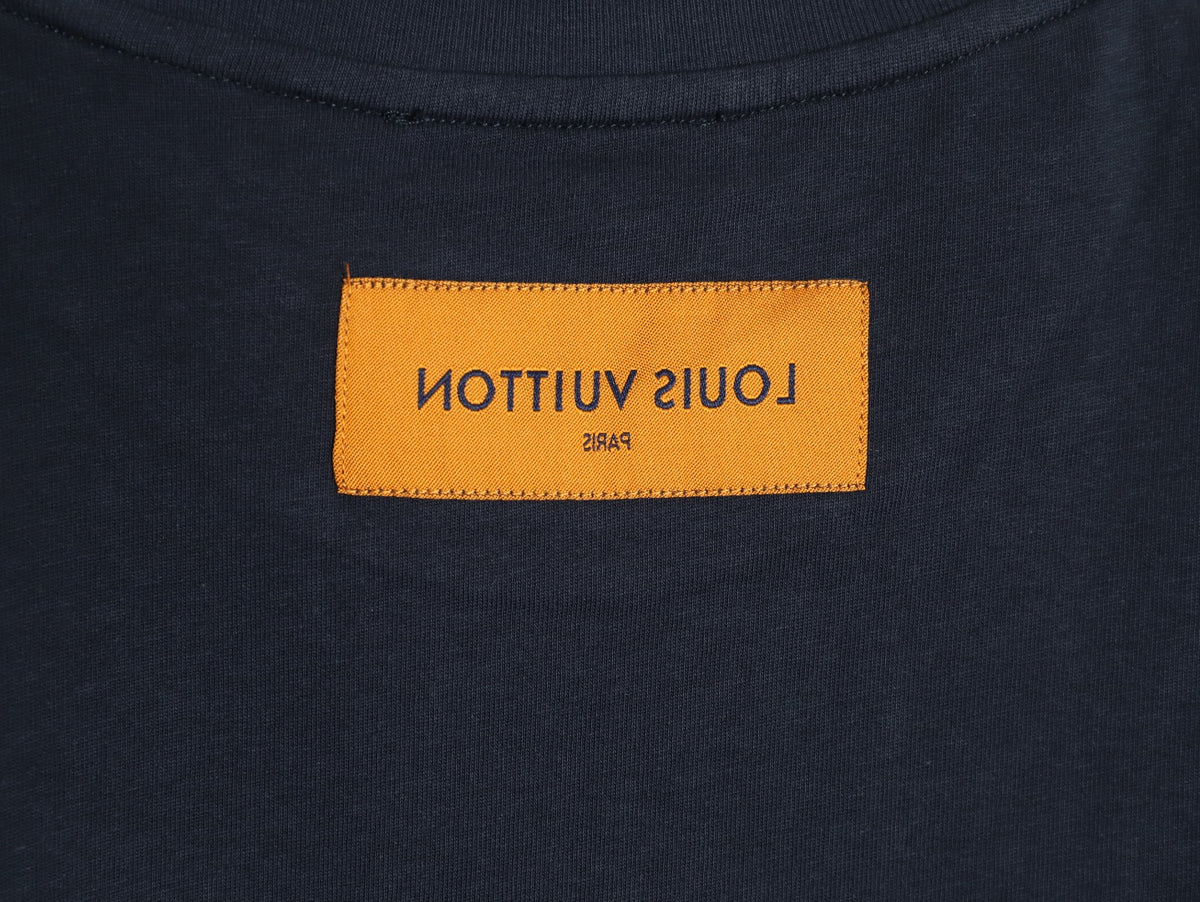 Louis Vuitton Paint-Splash Signature Graphic T-Shirt - Dark Navy