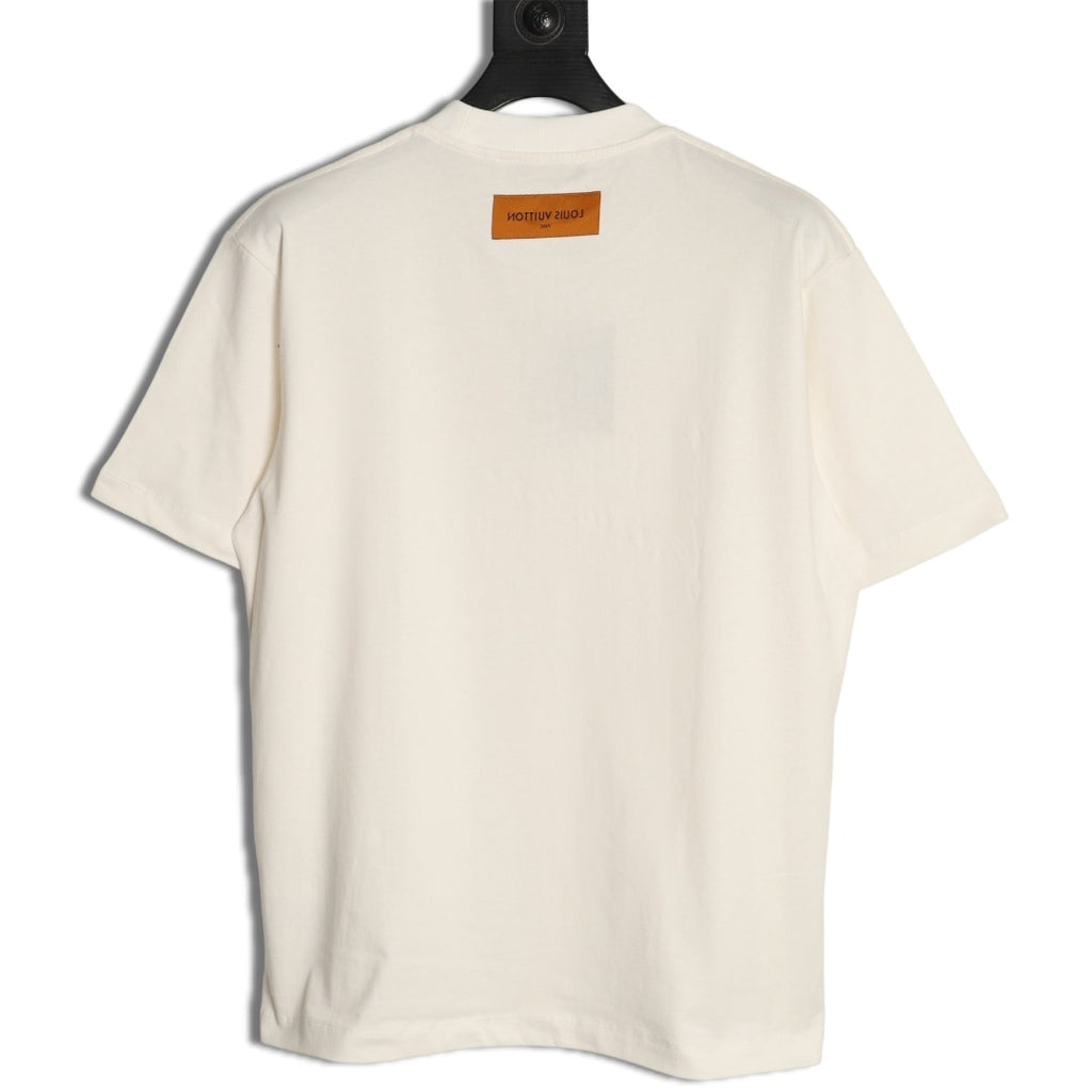 Louis Vuitton Paint-Splash Signature Graphic T-Shirt - Off-White