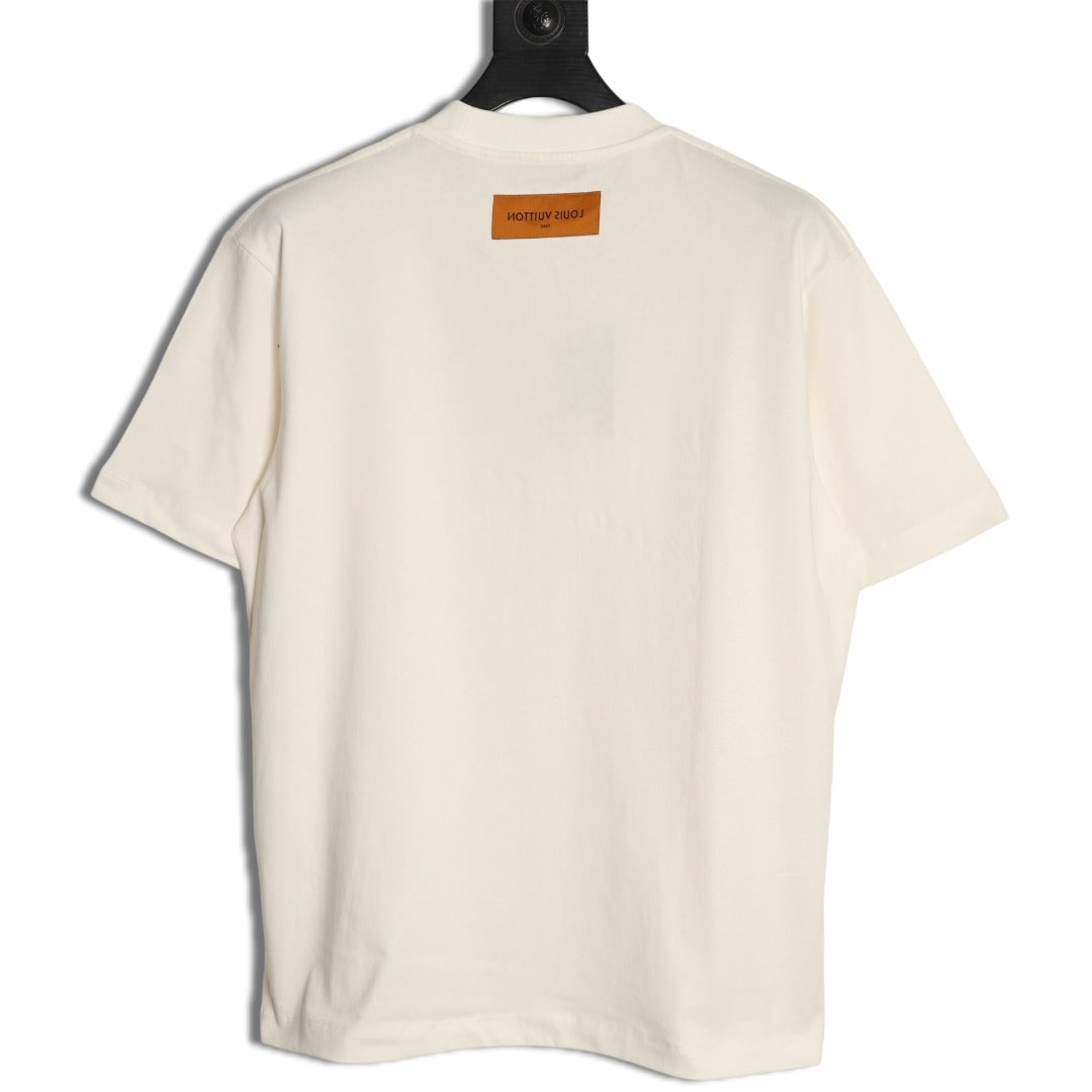 Louis Vuitton Paint-Splash Signature Graphic T-Shirt - Off-White