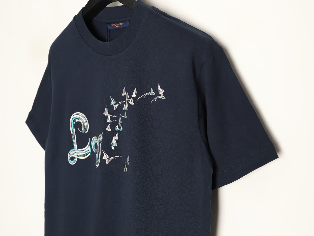 Louis Vuitton Bird Motif Graphic T-Shirt - Dark Navy