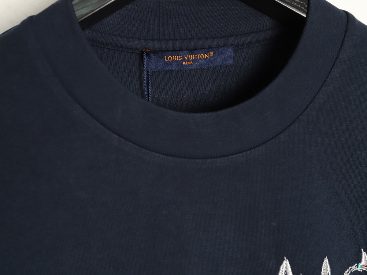 Louis Vuitton Bird Motif Graphic T-Shirt - Dark Navy