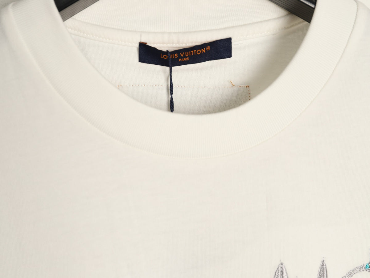 Louis Vuitton Bird Motif Graphic T-Shirt - Off-White