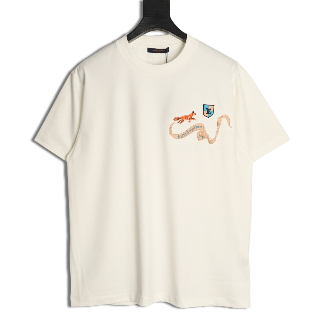 Louis Vuitton Fox and Ribbon Motif T-Shirt - Off-White