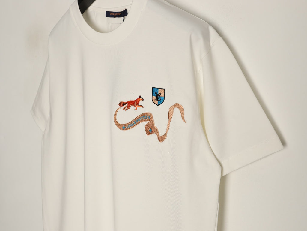Louis Vuitton Fox and Ribbon Motif T-Shirt - Off-White
