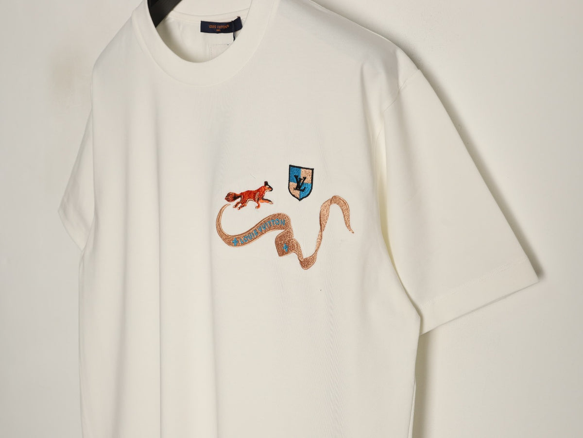 Louis Vuitton Fox and Ribbon Motif T-Shirt - Off-White