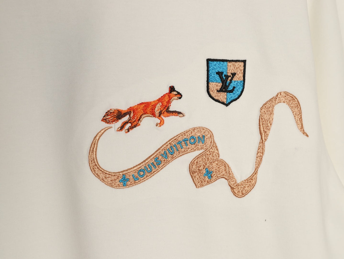 Louis Vuitton Fox and Ribbon Motif T-Shirt - Off-White