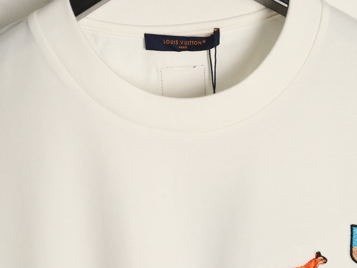 Louis Vuitton Fox and Ribbon Motif T-Shirt - Off-White