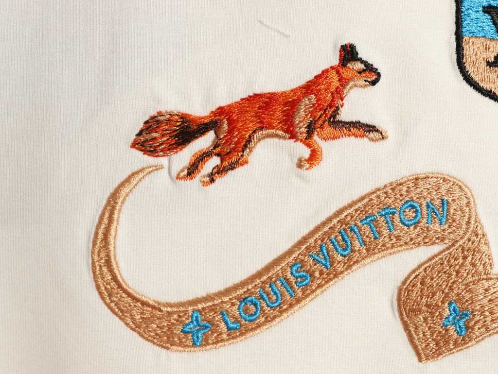 Louis Vuitton Fox and Ribbon Motif T-Shirt - Off-White