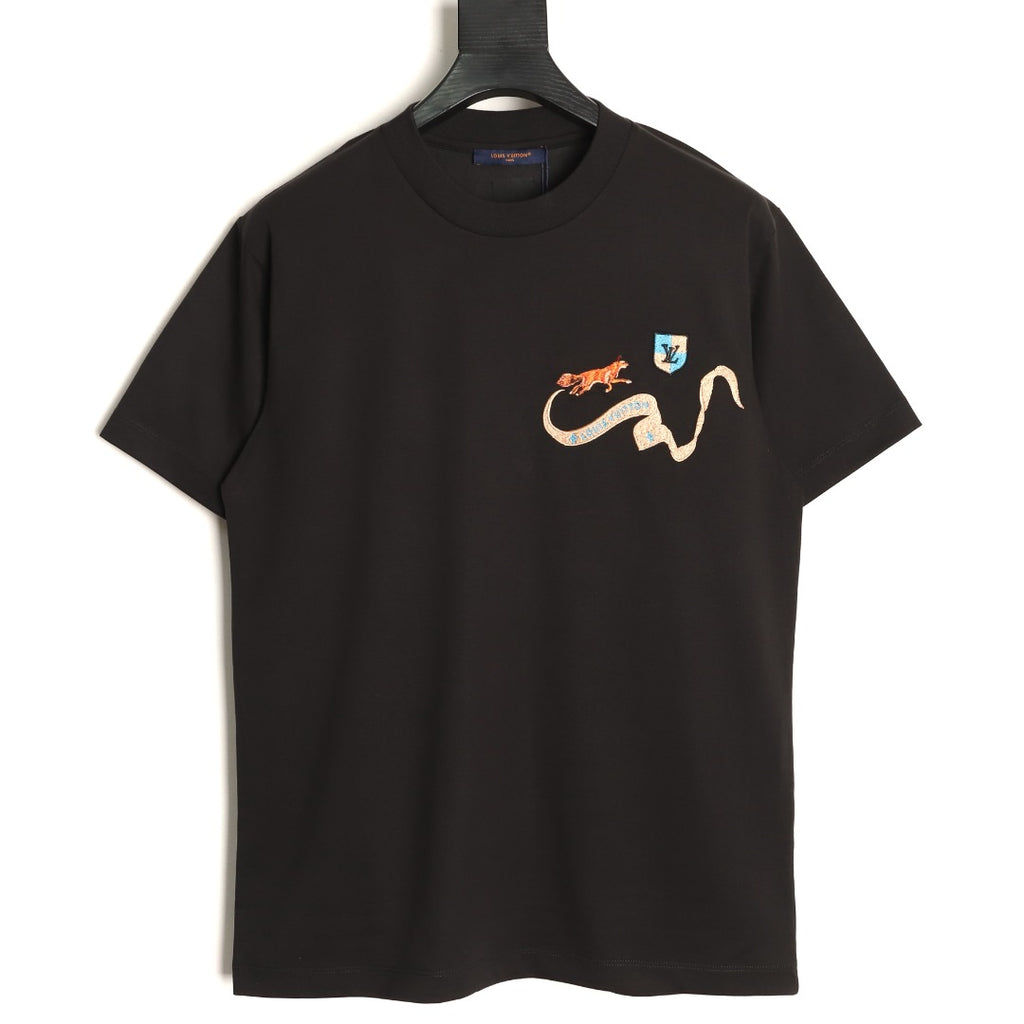 Louis Vuitton Fox and Ribbon Motif T-Shirt - Black