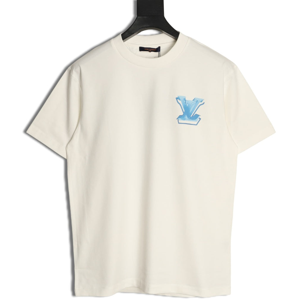 Louis Vuitton Ice-Blue LV Graphic T-Shirt - Off-White