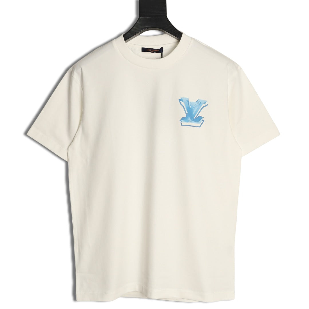 Louis Vuitton Ice-Blue LV Graphic T-Shirt - Off-White