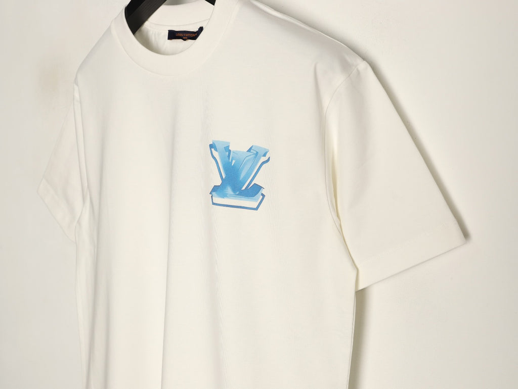Louis Vuitton Ice-Blue LV Graphic T-Shirt - Off-White