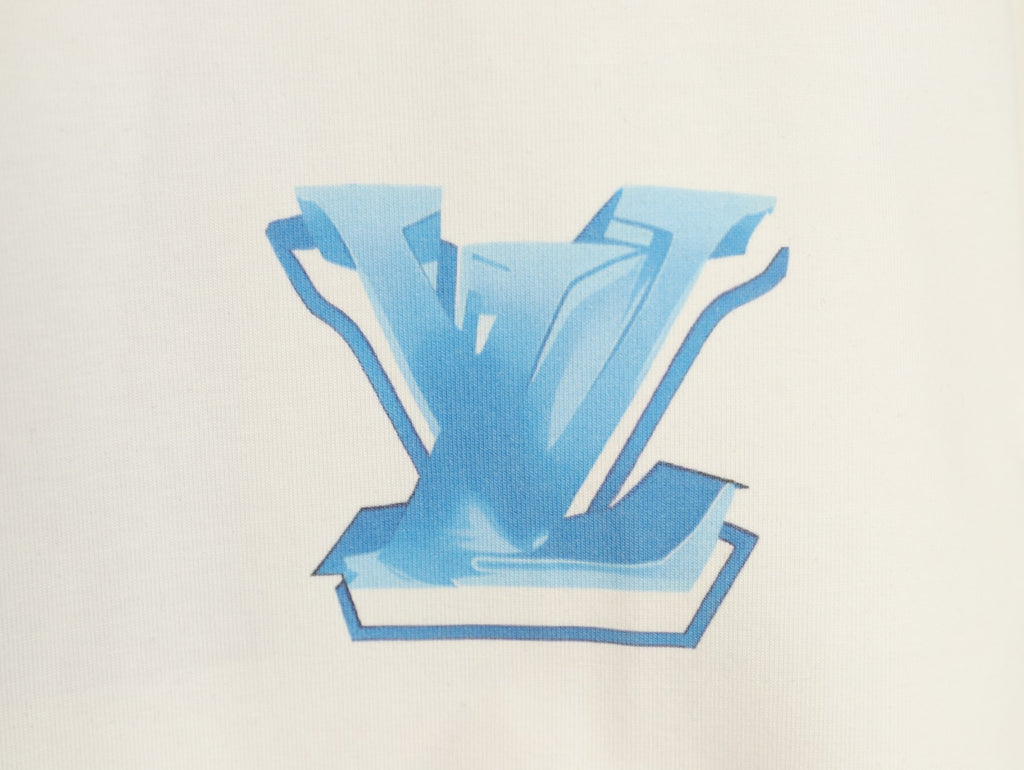 Louis Vuitton Ice-Blue LV Graphic T-Shirt - Off-White