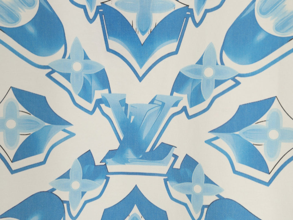 Louis Vuitton Ice-Blue LV Graphic T-Shirt - Off-White