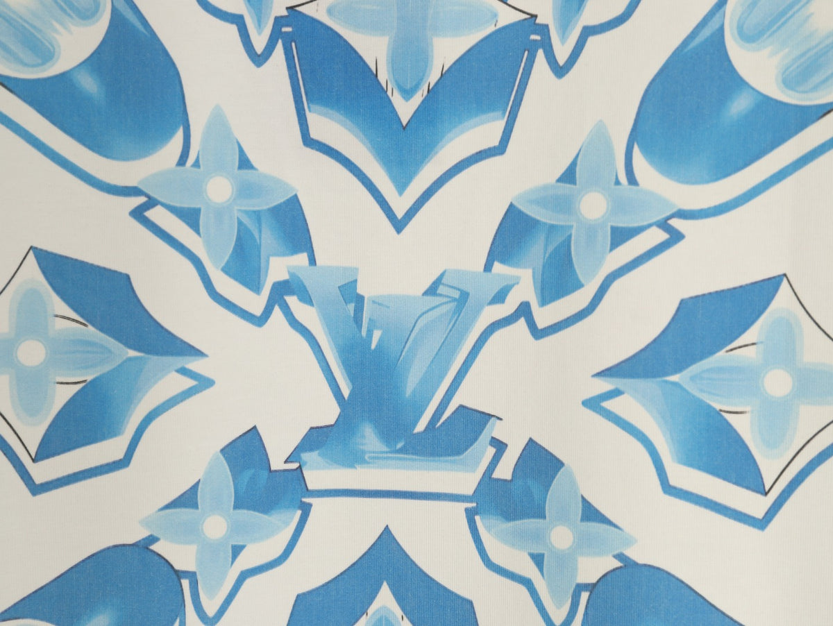 Louis Vuitton Ice-Blue LV Graphic T-Shirt - Off-White