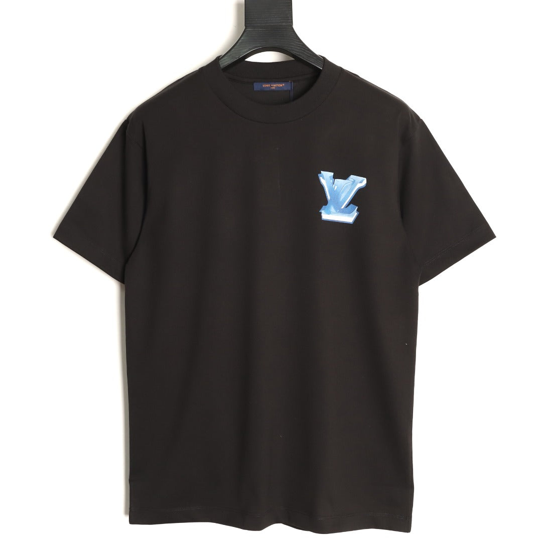Louis Vuitton Ice-Blue LV Graphic T-Shirt - Black