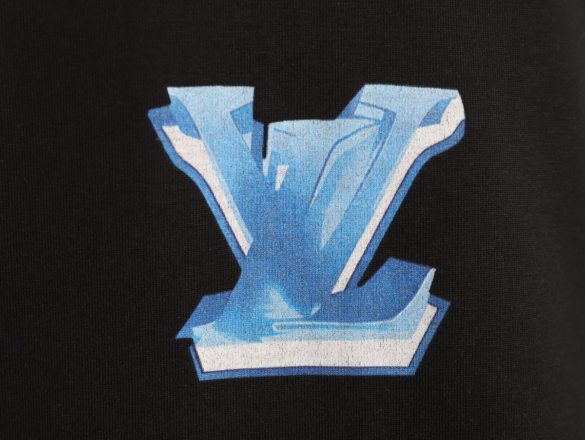 Louis Vuitton Ice-Blue LV Graphic T-Shirt - Black