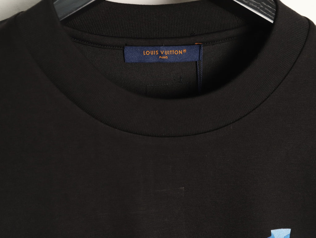 Louis Vuitton Ice-Blue LV Graphic T-Shirt - Black