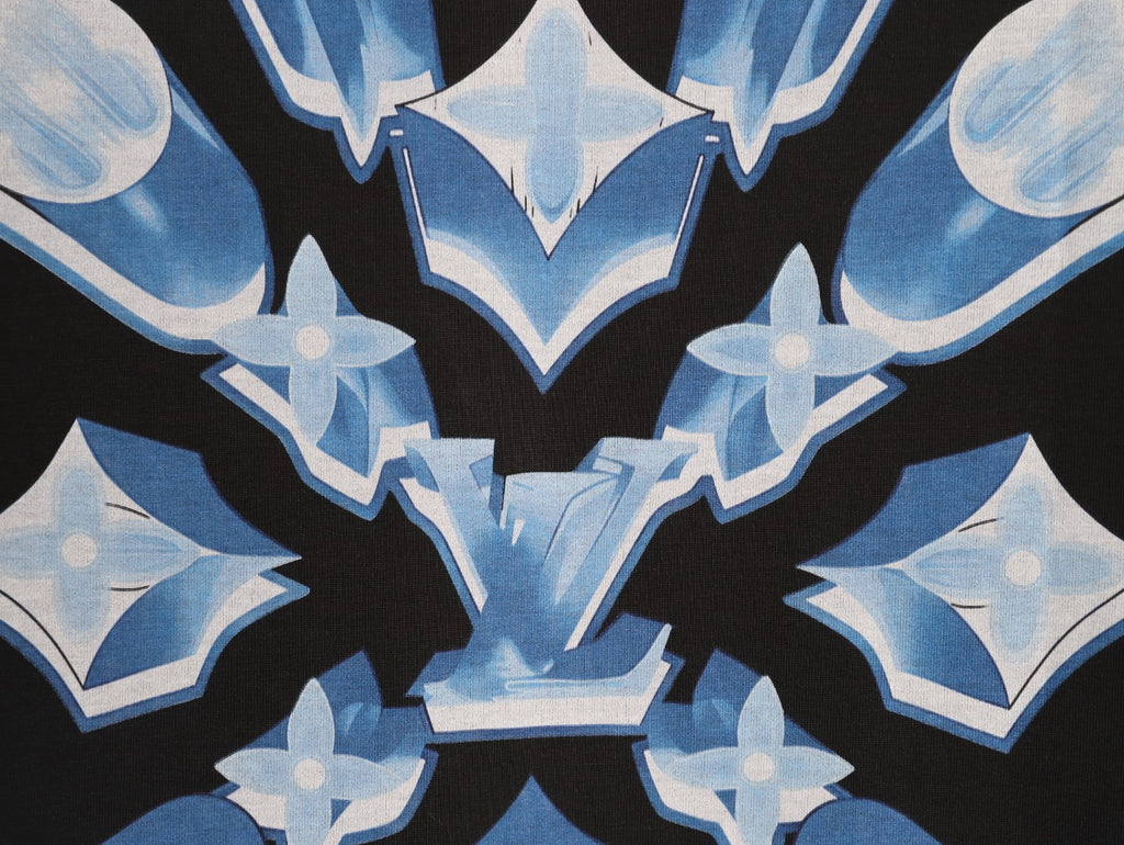 Louis Vuitton Ice-Blue LV Graphic T-Shirt - Black