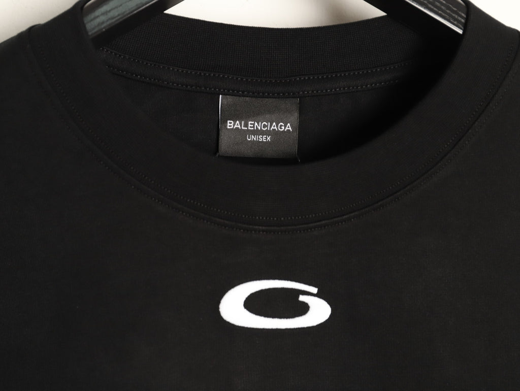 Balenciaga 01 Football-Style Long-Sleeve T-Shirt - Black