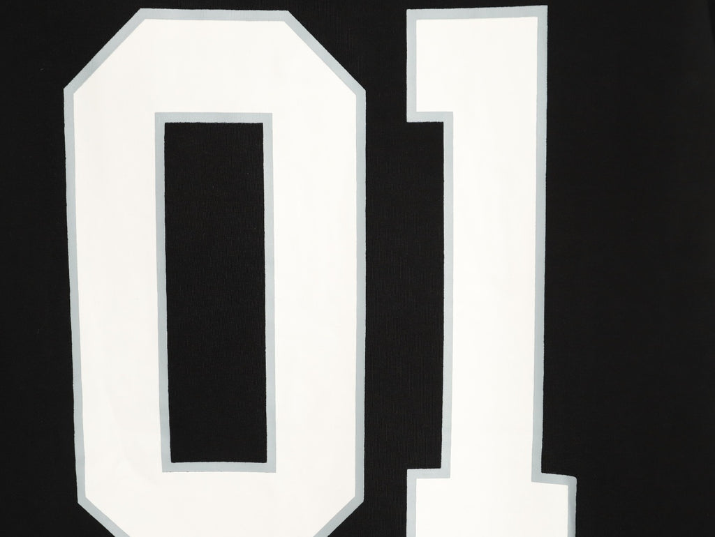 Balenciaga 01 Football-Style Long-Sleeve T-Shirt - Black