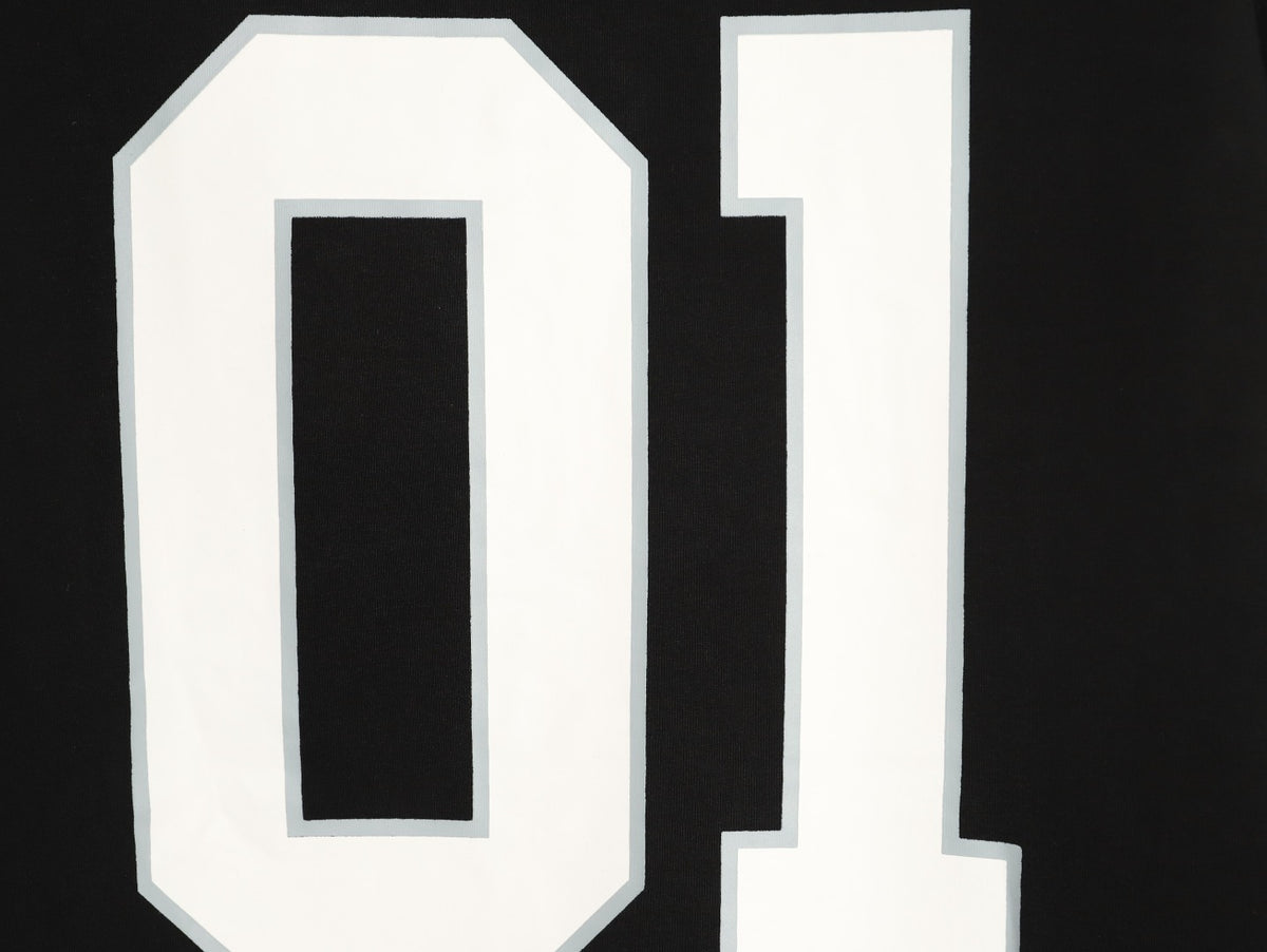 Balenciaga 01 Football-Style Long-Sleeve T-Shirt - Black