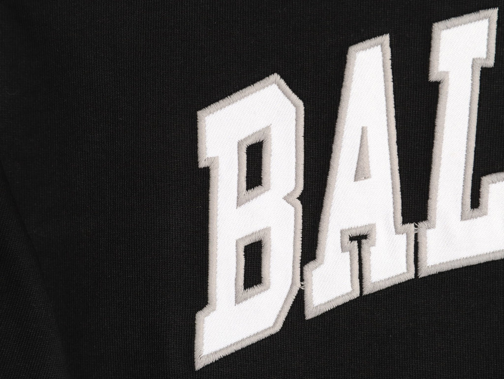 Balenciaga 01 Football-Style Long-Sleeve T-Shirt - Black