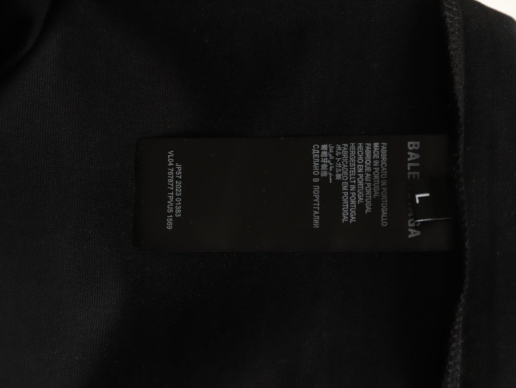 Balenciaga 01 Football-Style Long-Sleeve T-Shirt - Black