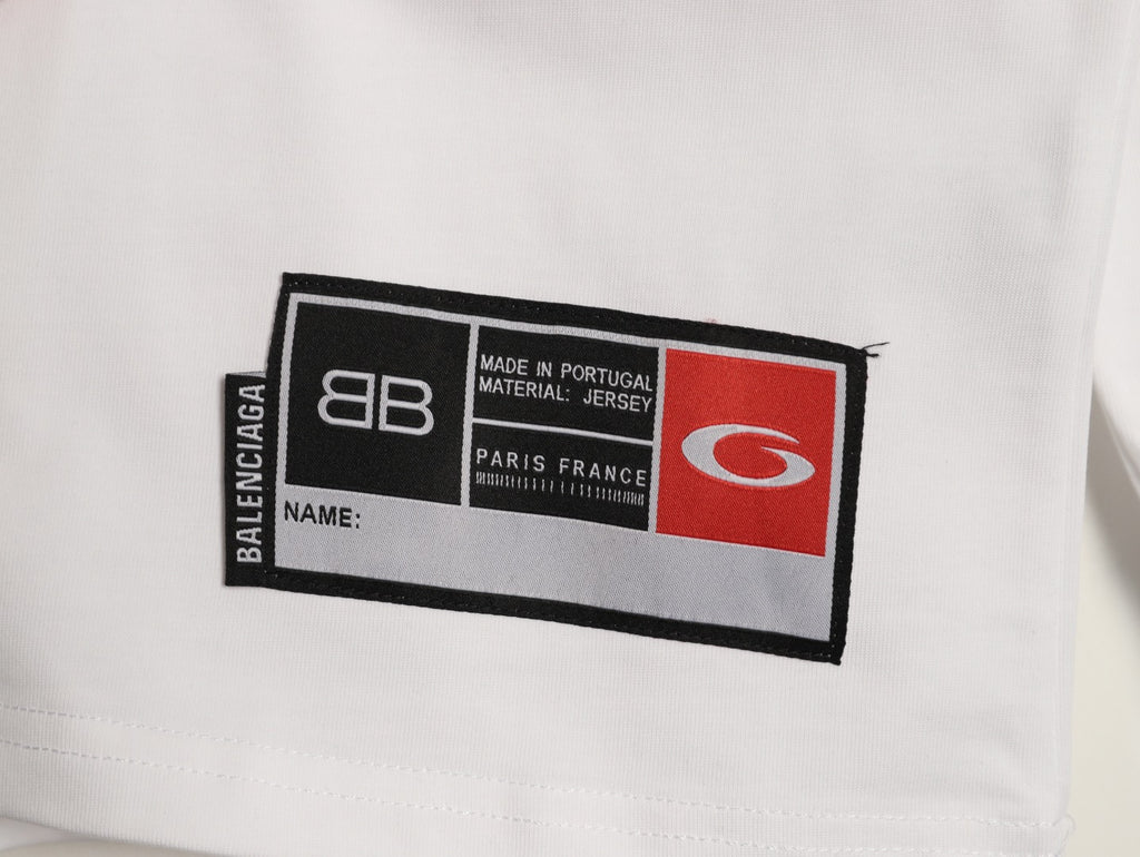 Balenciaga 01 Football-Style Long-Sleeve T-Shirt - White