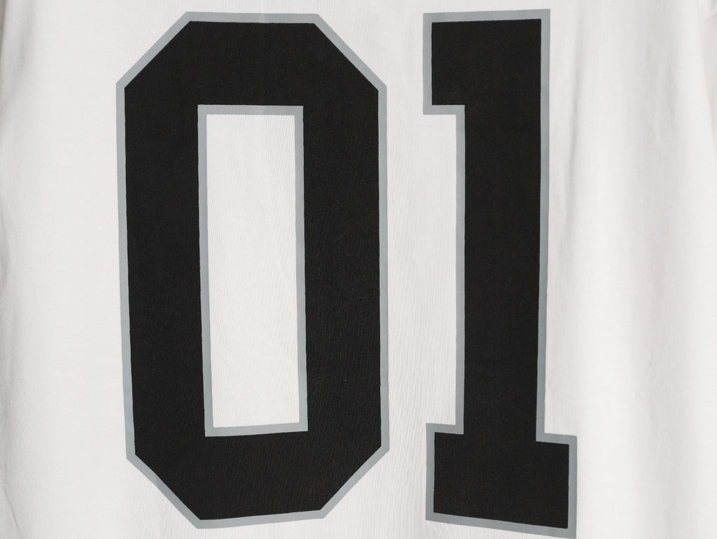 Balenciaga 01 Football-Style Long-Sleeve T-Shirt - White