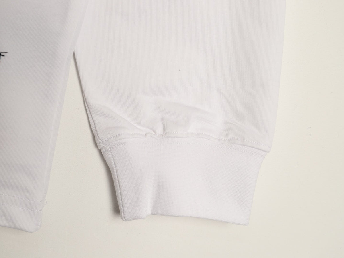Balenciaga 01 Football-Style Long-Sleeve T-Shirt - White