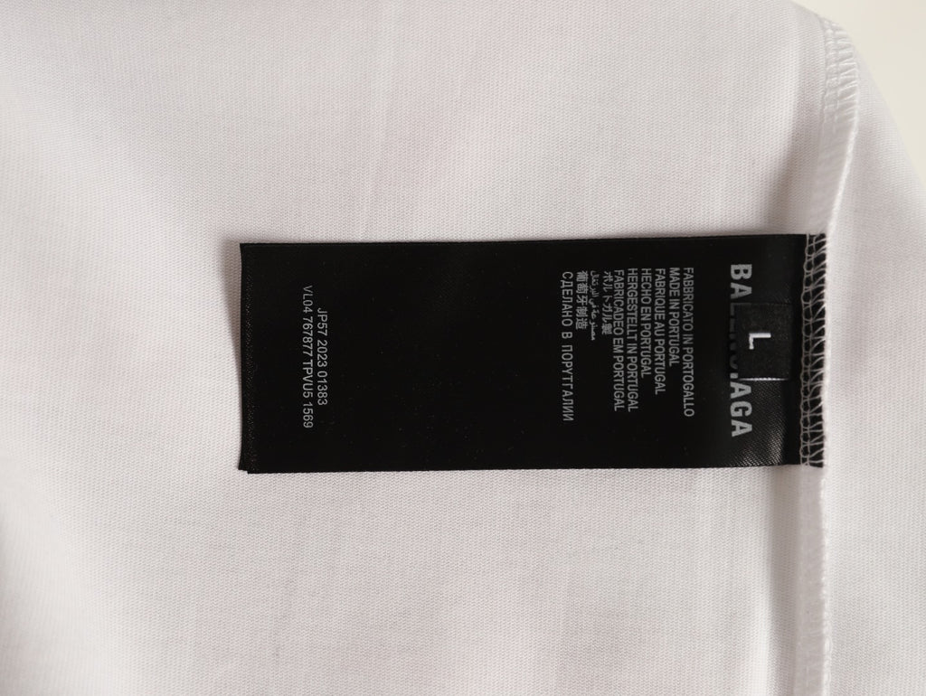 Balenciaga 01 Football-Style Long-Sleeve T-Shirt - White