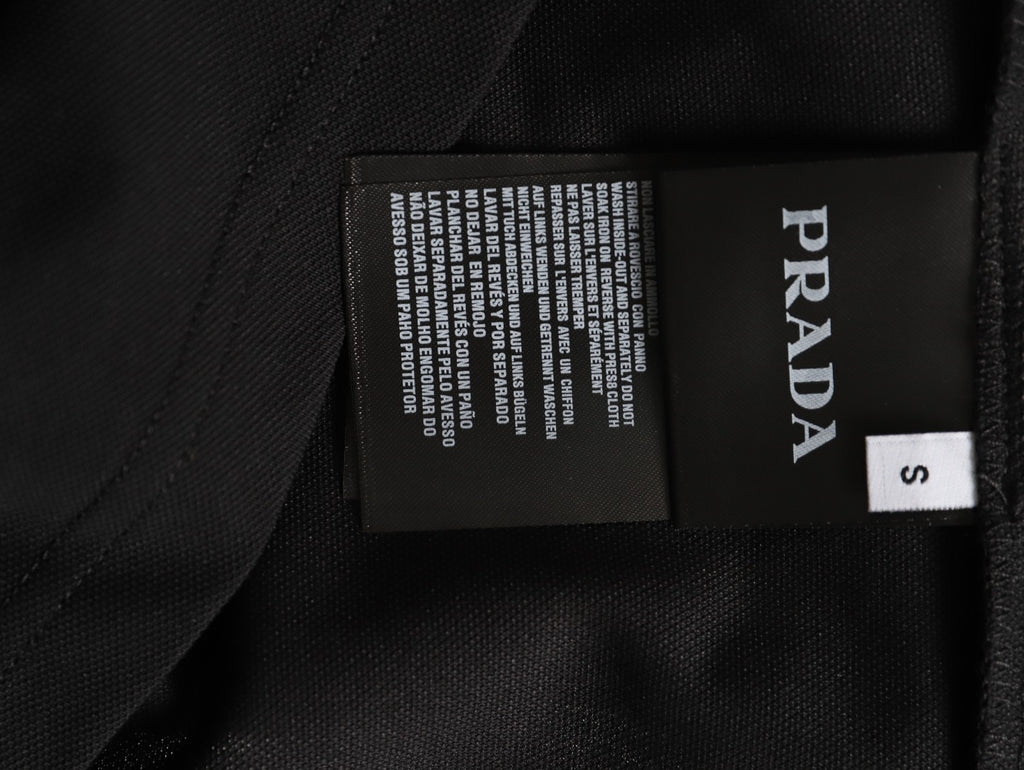 Prada Contrast-Trim Short-Sleeve Polo Shirt - Black