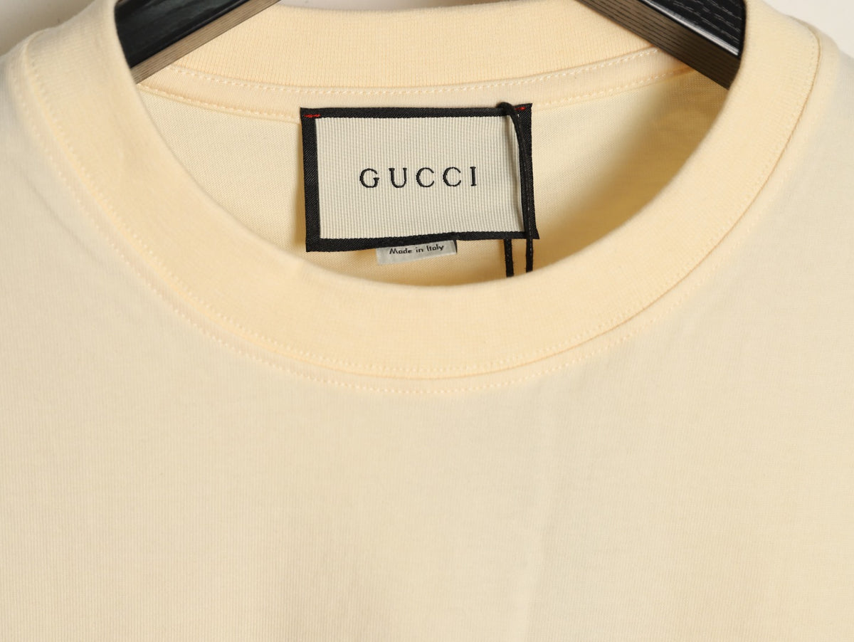 Gucci Bunny and Carrot Graphic T-Shirt - Pale Yellow
