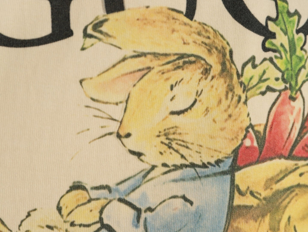 Gucci Bunny and Carrot Graphic T-Shirt - Pale Yellow