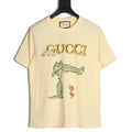 Gucci Cartoon Animal Graphic T-Shirt - Pale Yellow