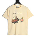 Gucci Cartoon Car Graphic T-Shirt - Pale Yellow