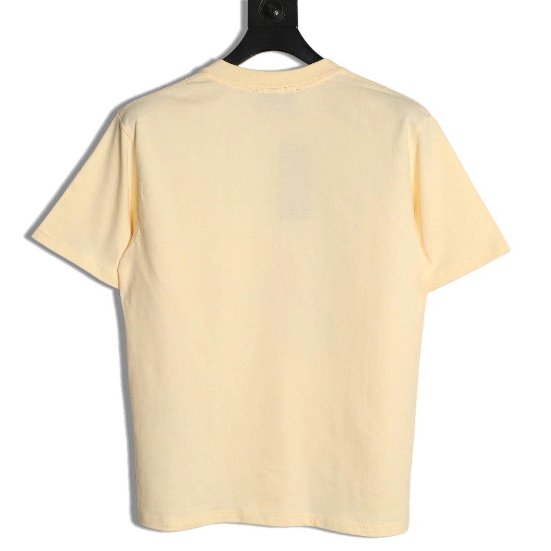 Gucci Cartoon Car Graphic T-Shirt - Pale Yellow