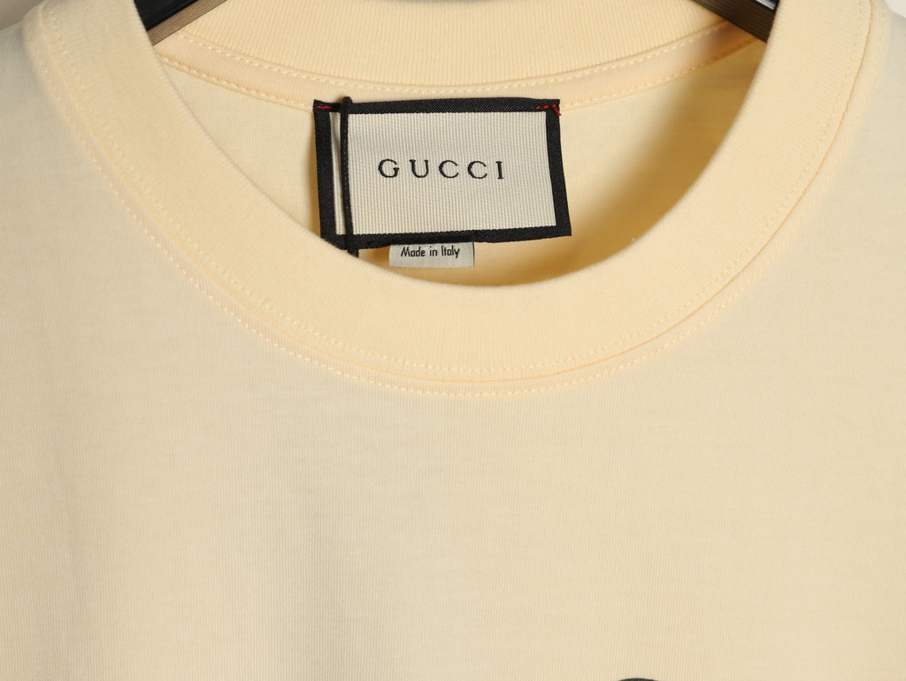 Gucci Cartoon Car Graphic T-Shirt - Pale Yellow