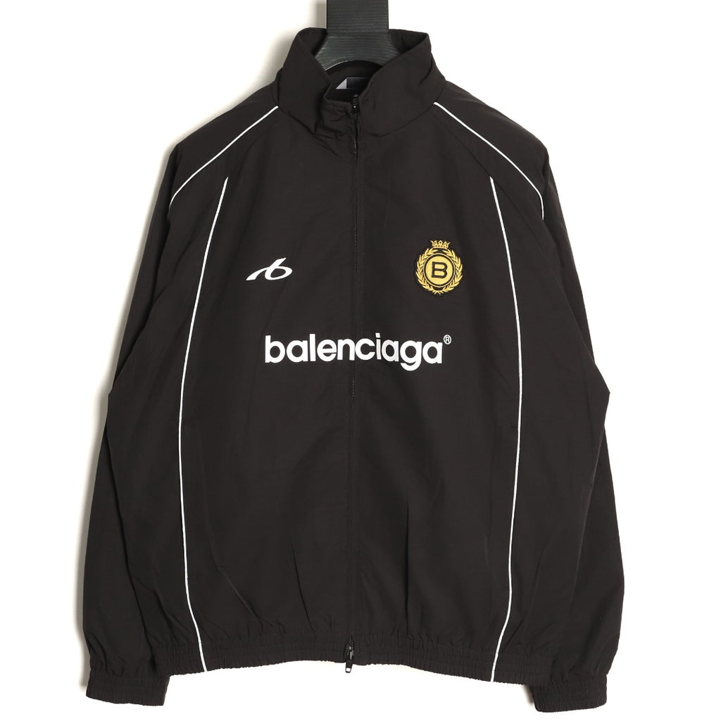 Balenciaga BLCG Badge Number 10 Zip Jacket - Black