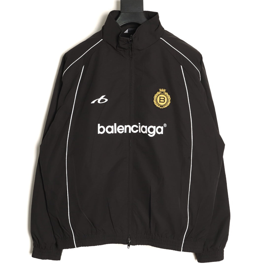 Balenciaga BLCG Badge Number 10 Zip Jacket - Black