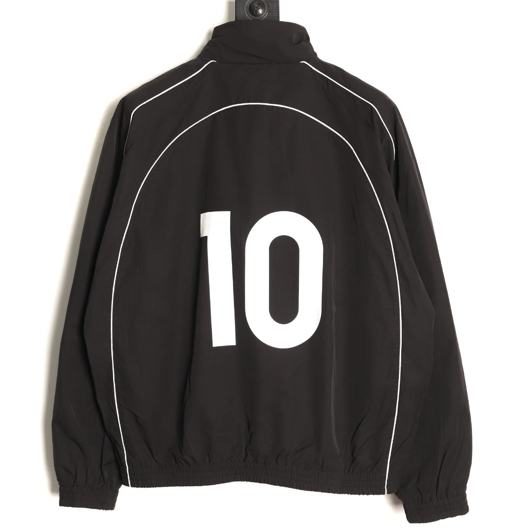 Balenciaga BLCG Badge Number 10 Zip Jacket - Black