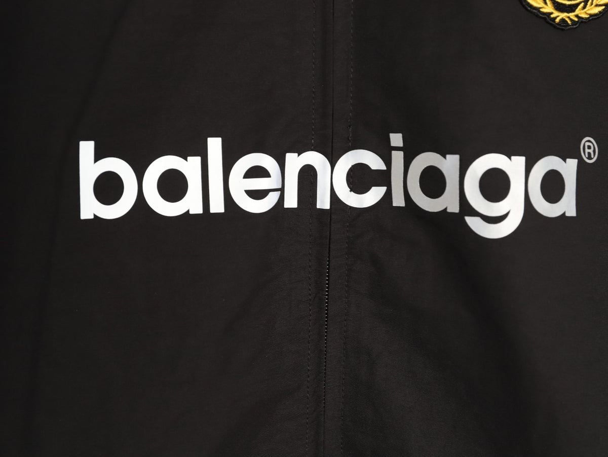 Balenciaga BLCG Badge Number 10 Zip Jacket - Black