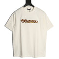 Louis Vuitton Gold-Tone Script Graphic T-Shirt - Off-White