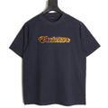 Louis Vuitton Gold-Tone Script Graphic T-Shirt - Dark Navy